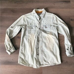 Levi's Blue Stripe Shirt with Yellow Trim